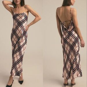 NWT FAVORITE DAUGHTER the Kaia Plaid Spaghetti Strap midi Dress size S